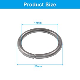 Litoexpe 20mm Open Jump Rings 150 Pcs with a Box, 2mm Thickness Rings Connectors for Necklace Bracelet Jewelry Making (Gun Black)