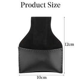 TRHDFW Snooker Chalk Holder, Billiards Cue Chalk Holder, Black PU Leather Pouch