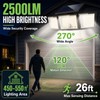 Solar Outdoor Lights Motion Sensor, 2500LM 286 LED Security Flood