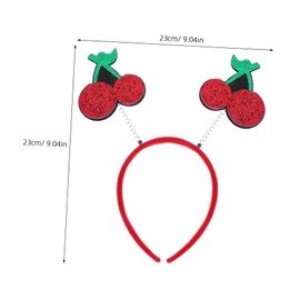 Kids Cherry Headband, Fun Fruit Party Hair Accessory for Festivals and Photo Props, Comfortable and Flexible Design for Children