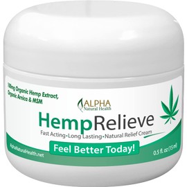 Alpha Natural Health HempRelieve Organic Relief Cream 1/2 Oz