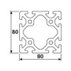 DOLD Mechatronik Aluminium Profile 80 x 80S I-Type Nut 8