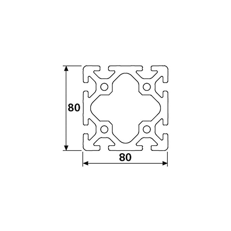 DOLD Mechatronik Aluminium Profile 80 x 80S I-Type Nut 8