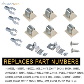 Lifetime 279570 Dryer Door Latch Strike Kit by Seentech - Compatible With Whirlpool Kenmore Dryer- Repalces: 236877 420198 423232 279337 3392538 (Pack 2)