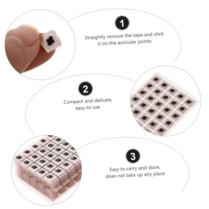 TOVINANNA 1200pcs Ear Acupoint Patches Ear Massage Stickers for Adults