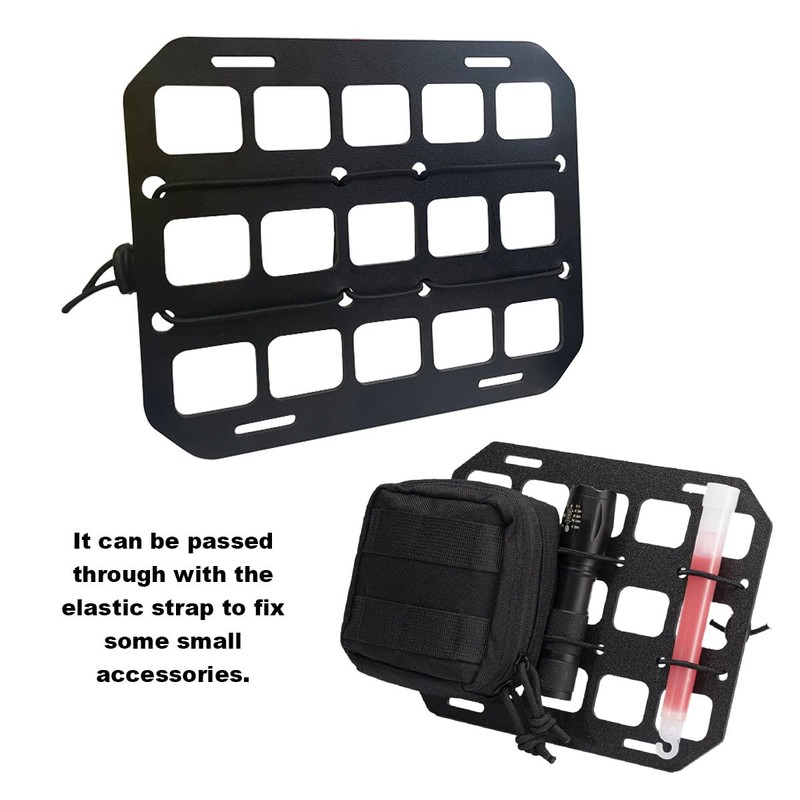 Car Headrest Organizer Rigid MOLLE Panel, Tactical Gear Seat Back