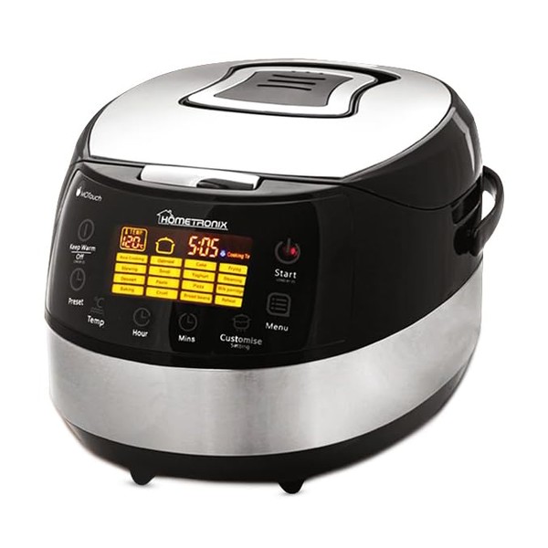 HomeTronix 5L Multicooker 16-In-1 Intelligent Digital Multi-Function Cooker 24h Timer with Memory Keep Warm and Flavour Locking Functions.
