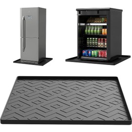 Alfombrilla de silicona para nevera, 50 x 50 x 1,19 cm, antideslizante, a prueba de derrames, prevención de goteo, ideal para refrigeradores, lavadoras, secadoras, enfriadores de vino y