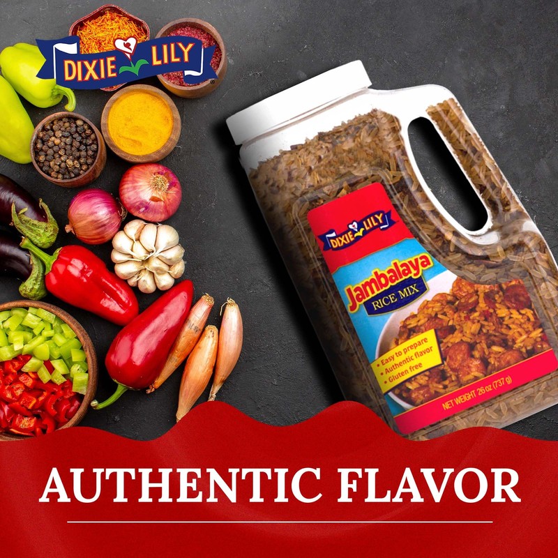 Dixie Lily Jambalaya Rice Mix - Long Grain Parboiled Rice