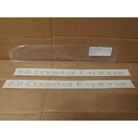 GRADY WHITE *OEM* 191 COASTAL EXPLORER NAMEPLATE CHARCOAL DECAL #10-1310 *1 SET*