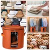 Suzile 4 Pcs Hat Boxes Oversized Round Cowboy Hat Storage