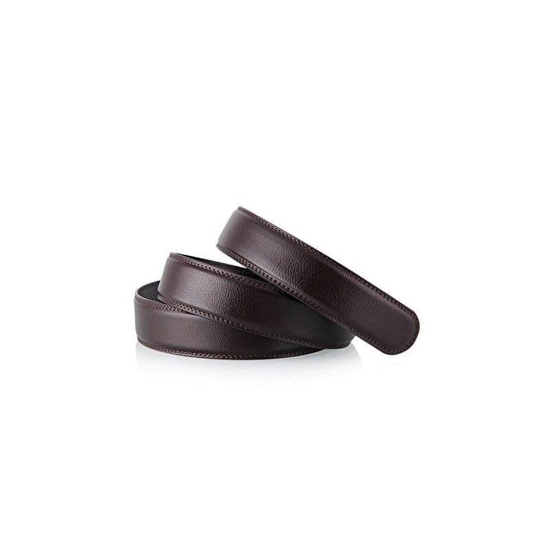 [Nelbons] Men's Leather Ratchet Belt Strap Fits 35mm 1 3/8"