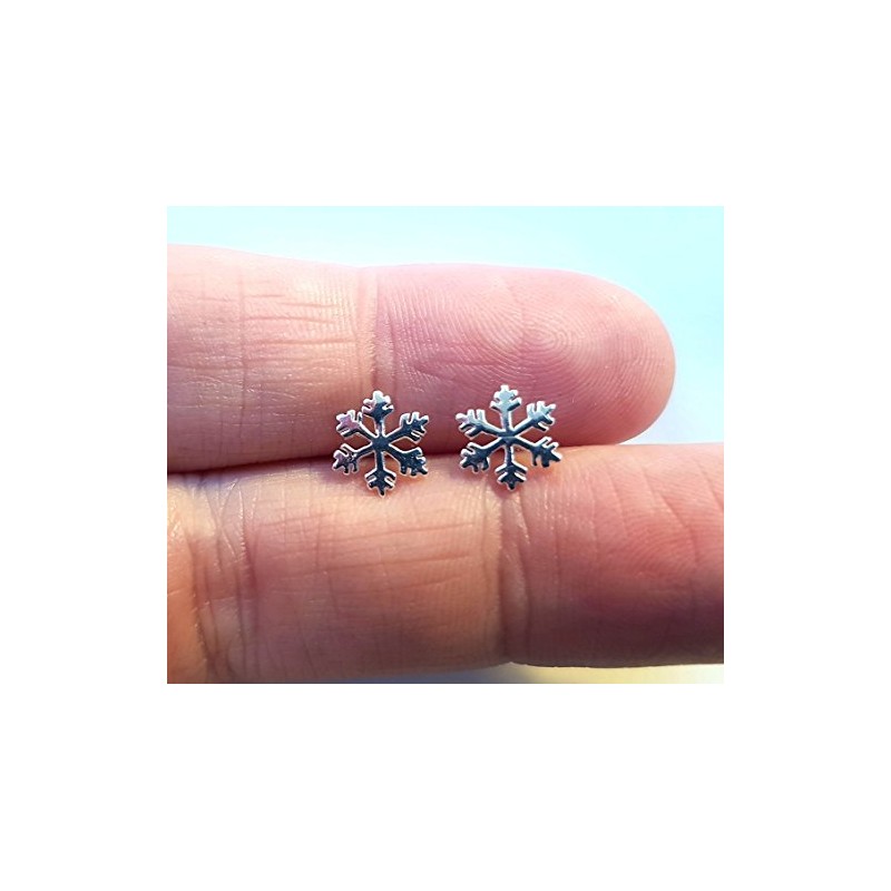 Snowflake Earrings Sterling Silver Christmas