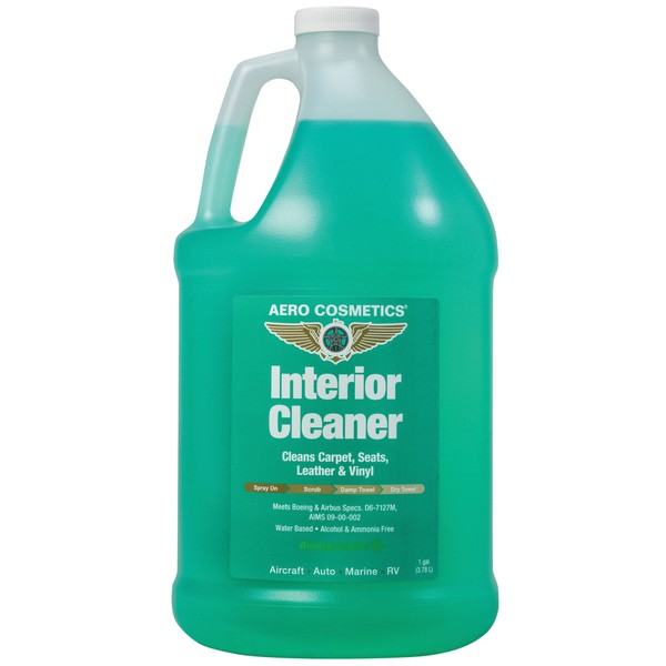 Interior Cleaner, Carpet Cleaner, Seat Cleaner, Fabric Cleaner 1 Gallon. Aircraft Quality for your Car Boat RV Meets Boeing and Airbus Specs