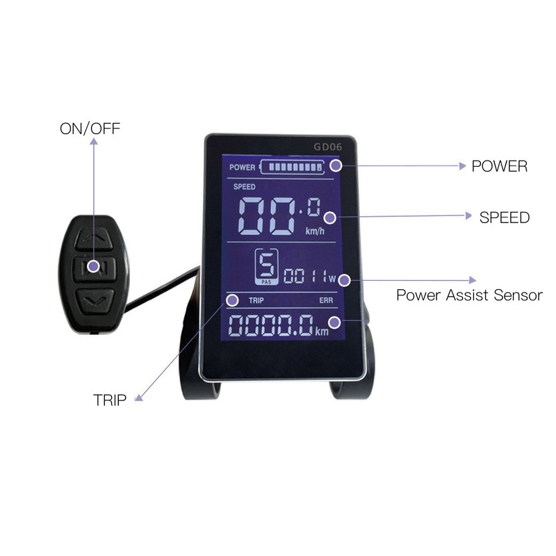 Bicycle Lithium Battery Conversion Kit 22A Controller GD06 Display 1