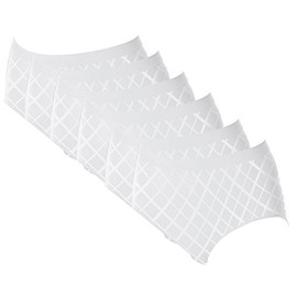 Bali Women`s Set of 6 Comfort Revolution Microfiber Seamless Brief 8/9, White Diamond