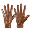 QUKOPSE Winter Leather Gloves for Men,Touchscreen Snow Driving Gloves with