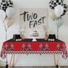 APUXXJUPA 4 Pcs Racing Car Tablecloths - Rectangular Checkered Road