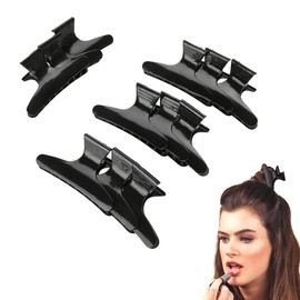 Hair Claw 12pcs/Set Black Butterfly Plastic Hair Clips Hairdressing Supplies Clips for Hairdressers Long Hair Women Girls Hair Clips