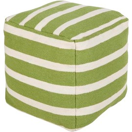 Mark&Day Pouf Ottoman, Grobdietmanns Flatweave Lime Rectangle Pouf Foot Rest for Living Room, Bedroom and Boho Home Decor (13"x24"x24")