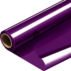 PerkHomy Colored Cellophane Wrap Roll 16" x 100' 3 Mil Thick Cellophane For Gift Basket Treats Goodie Wrapping Craft Flower Bouquet Plastic (Purple, 100ft (16in Width))