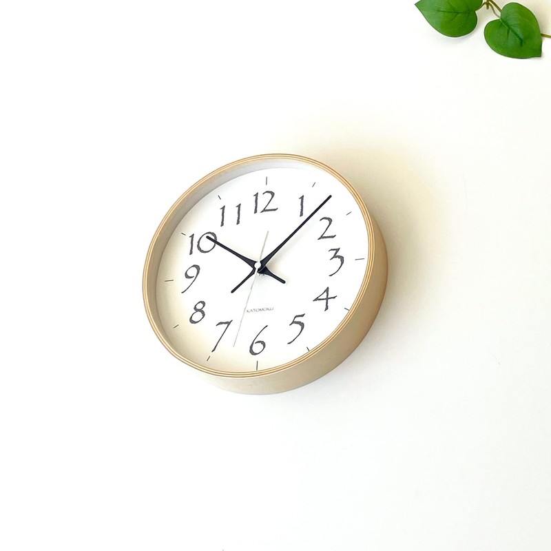 KATOMOKU Plywood Clock 20 Radio Clock Sweep (Continuous Second Hand)