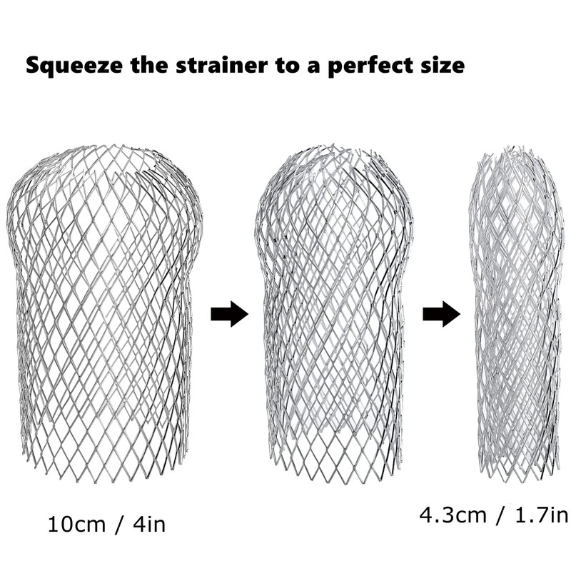 Lyellfe 12 Pack Gutter Strainer, 4 Inch Expandable Gutter Downspout