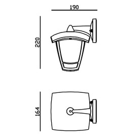 Knightsbridge Toro LED Coach Lantern with Adjustable CCT - Black