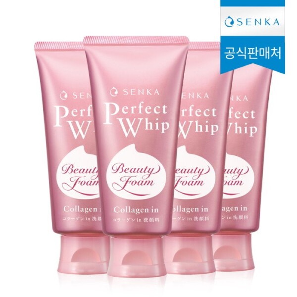 Senka Perfect Whip Collagen Wash Cleansing Foam 120g x 4