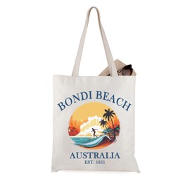 WCGXKO Bondi Beach Vacation Gift Australia Travel Gift Bondi Beach Australia Est 1851 Tote Bag (Bondi Tote CA)