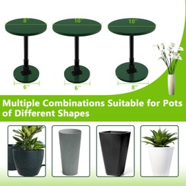 Axcoix Adjustable Height Plant Risers for Inside Pots, 17.5-32" Planter Inserts for Large Pots, Planter Lift Insert for Tall Square Round Taper Planters (6" 8" 10" Base or Top)