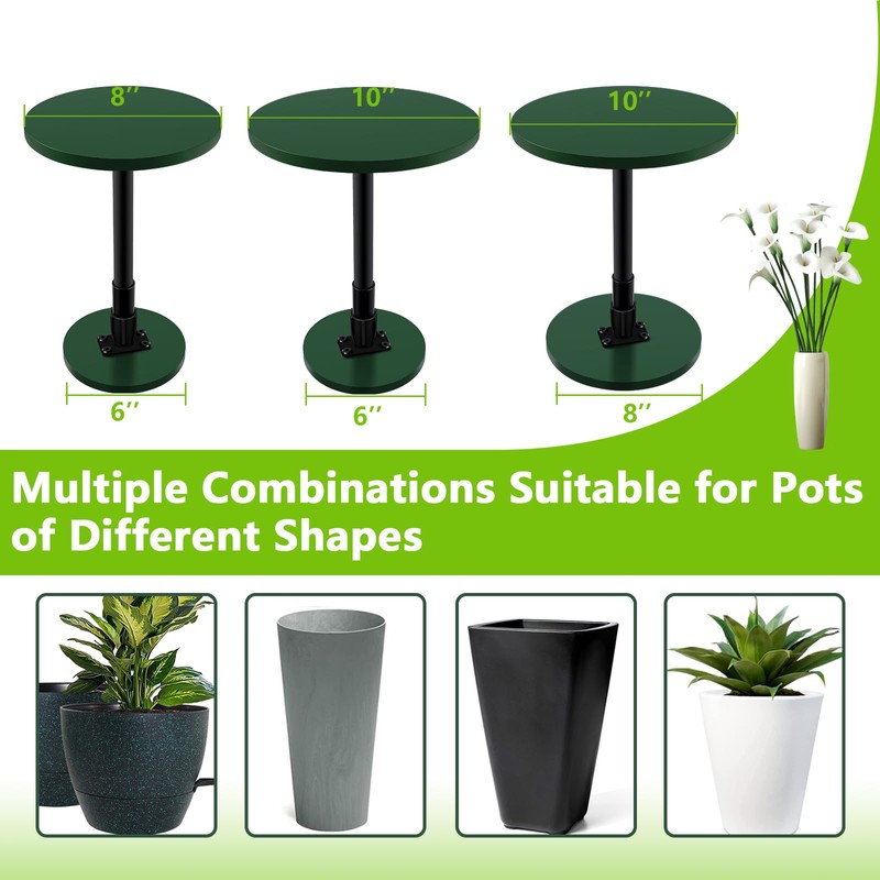 Axcoix Adjustable Height Plant Risers for Inside Pots, 17.5-32" Planter