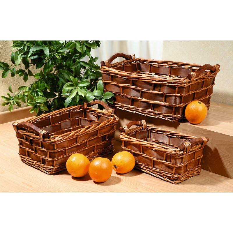 FRANK FLECHTWAREN Filling Basket Chip Stripes, Large