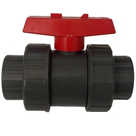Suinga 32mm Grey PVC Threaded Ball Valve 1" Stop Valve Pipe 32mm