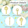 KitBeads 20pcs 18k Real Gold Plated Key Charms Brass Key