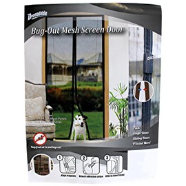 Dependable Industries Magnetic Mesh Screen Door Curtain Keeps Bugs Out Pet & Kid Friendly Let Cool Breeze in Front Back Side and Sliding Doors