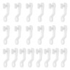 ECSiNG 100Pcs Curtain Track Glider Hooks Plastic Curtain Track Side