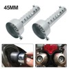 TOTMOX Motorcycle Exhaust Silencer 45 mm Silver, 2 Pieces Universal