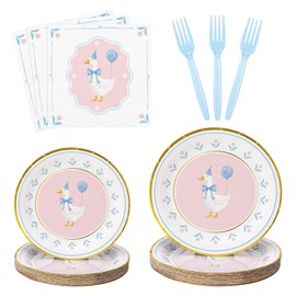 24 Set One Silly Goose Tableware Kits Sweet Goose Party Supplies
