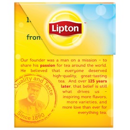 Lipton Family-Sized Black Iced Tea Bags, Cold Brew Unsweetened 22 ct (Pack of 12)