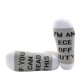 JXGZSO ECE Teacher Socks Preschool Teacher Gift You Can Read This I'm An ECE Off Duty Socks ECE Off Duty Gift (An ECE Off Duty 1 Pair)
