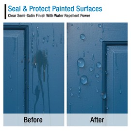 Rain Guard Paint Sealer Concentrate SP-9002 | Makes 2 Gallon | Protects Painted Concrete, Wood, Stone | Silane/Siloxane Acrylic Waterproofer | UV Resistant | Fast Drying | Semi-Satin Finish