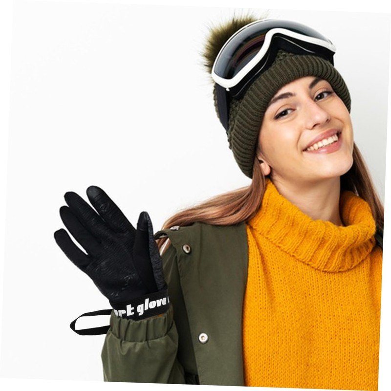 WHAMVOX Men's Winter Gloves Ski Glove Strap Leash for Outdoor