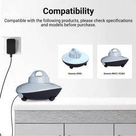 Charger for Grennix G900 CRKVC-YC003 Cordless Pool Vacuum Cleaner, 12.6V Charging Cord Replacement Power Adapter for GX-UFO-Blue G900-PearlBlue Vacuum