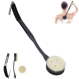 VIVEBEI Curved Long Handled Shower Body Brush, 52cm Back Exfoliating Bath Brush, Clean the Back and Hard-to-Reach Areas for Men Women