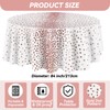 VitalCozy 3 Pcs Round Gold Polka Dots Tablecloth 84 Inch