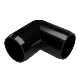 FORMUFIT F03490E-BK-8 90 Degree Elbow PVC Fitting, Furniture Grade, 3/4" Size, Black (Pack of 8)