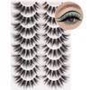 Losha Lashes with Clear Band Fluffy False Eyelashes 8 Pairs