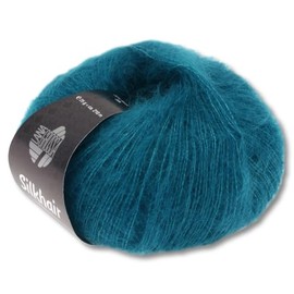 Frida's Wollhaus Lana Grossa 25 g Silkhair Mohair Superkid Silk Wool Crochet Knitting 43 Colours (23 | Petrol)