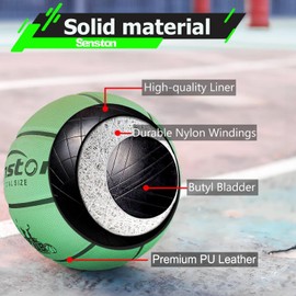 Senston Glow in The Dark Basketball, Glowing Leather Basketball, Light up Basketball Size 7 Indoor-Outdoor Night Basketball Game